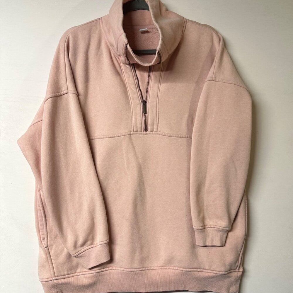 Pink Knit Sweater Women’s L Cozy Soft Pullover Fall Winter Oversized Barbiecore